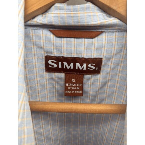 SIMMS Mens XL Button Down Long Sleeve Shirt Cor3 Vented Fishing Hiking Outdoor - Picture 2 of 6